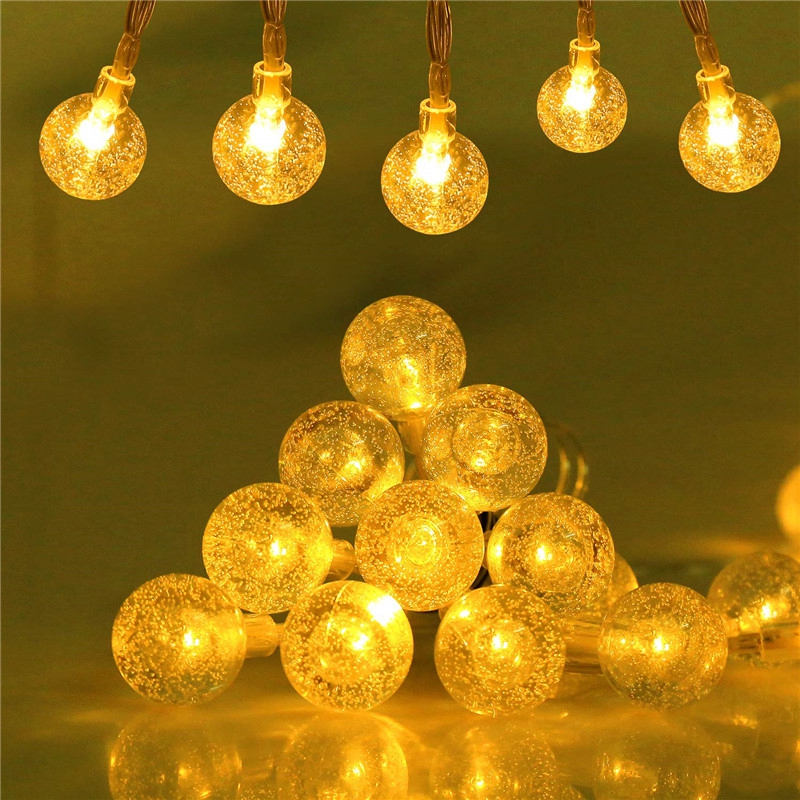 Bubble ball LED lights remote control ball flashing lights crystal ball string lights festival layout decorative lights string battery box usb