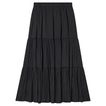 Goodland 2024 summer new style French A-line little black dress Tata skirt
