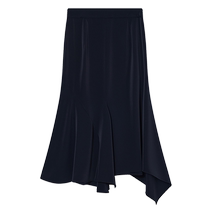 Goodland 2024 new summer style irregular fishtail satin texture skirt