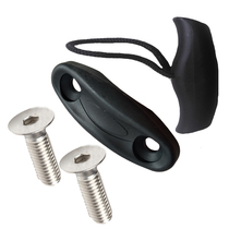 Plastic outdoor sports paddle kayak accessories head and tail rope handle with buckle stainless steel screw package