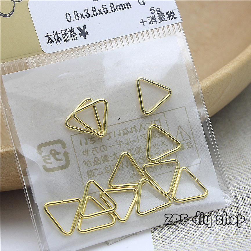 diy base accessories japan imported jewelry materials expensive and kiwa triangular opening ring pendant extremely simple hanging buckle