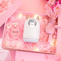 Розовая подарочная коробка, белый увлажнитель воздуха, духи, делается под заказ