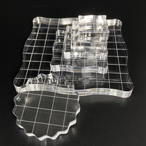  Acrylic transparent seal scribing lace handle Silicone seal Crystal backplane Diary hand account tool DIY supplies