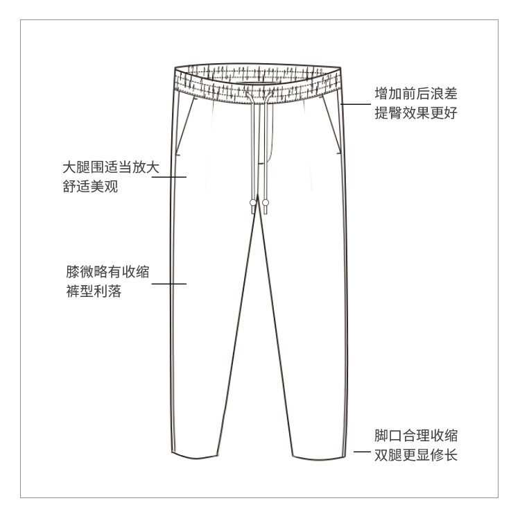 亚麻棉混纺 男宽松透气休闲裤 2条 图2