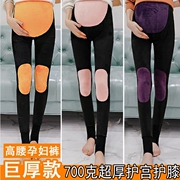 Bà bầu quần legging cộng với quần nhung dày cho bà bầu quần mùa đông nâng bụng quần mùa thu và mùa đông quần ấm cộng với quần nhung mùa đông