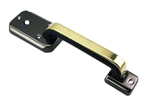 Old stick style security door handle automatic lock large strength 1099 small eye pull handle plated titanium without a key