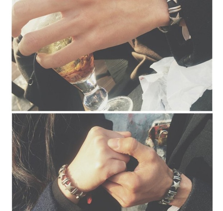 Bohemian may mắn cặp vợ chồng da vòng đeo tay nam punk rắn màu ban đầu vòng đeo tay da dây đeo - Vòng đeo tay Cuff vòng tay bạc nữ
