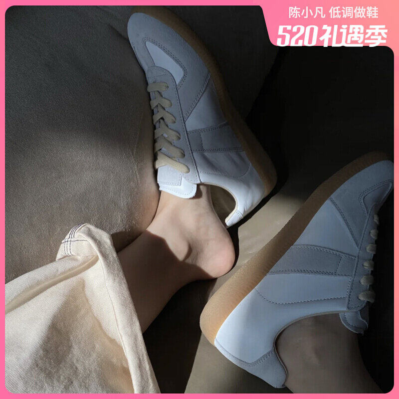 Retro Detraining shoes women 2021 Summer new mm6 small white shoes heightening sports casual shoes female waffle Agan shoes
