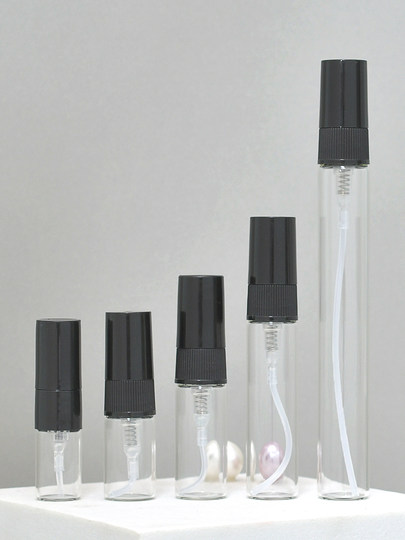 Botella de perfume portátil de 1/2/3ml, 5ml y 10ml, mini botella de perfume de muestra, botella vacía de vidrio graduado, pulverizador fino