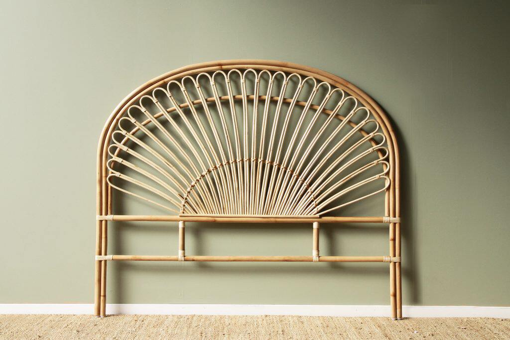 Small forest vine as Taylor rattan choreography headboard Nordic Wind Mind natural rattan woven bed back decoration frame