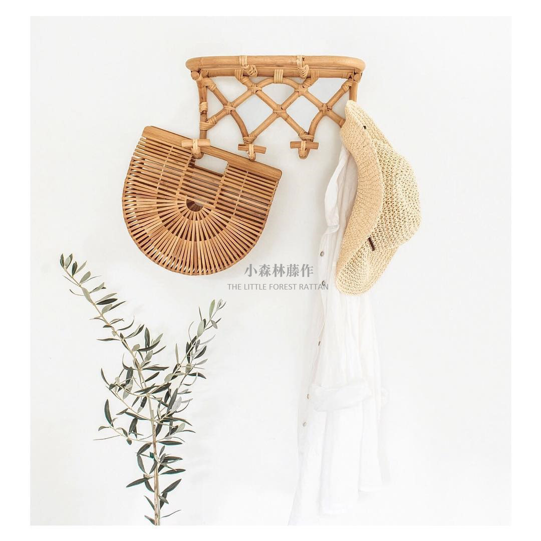 Small forest vine for Nordic creative handmade vines Woven Wall Hook Rack Home Decoration Vines For Hanging Clothes Hook Up Clothes Hook