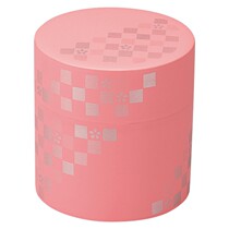 (JAPAN COLOR) JAPANESE TRADITIONAL JAPANESE Traditional Color Tea Cylinder Peach Blossom Color Synthetic Lacquer