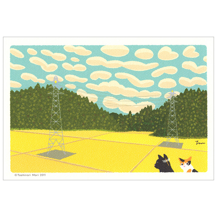 (TIME OF THE YEAR) Japanese Hostel Cat Postcard Season View A 