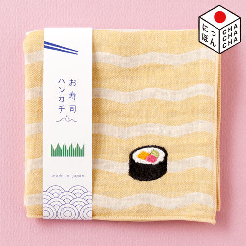 (Japan's Japan-Made-to-do) Japanese Embroidered Sushi Cotton Cotton Handkersushi Rolls Sushi Rolls