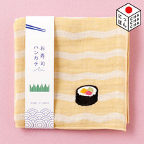 (Japanese) Japanese embroidered sushi cotton yarn handkerchief sushi roll
