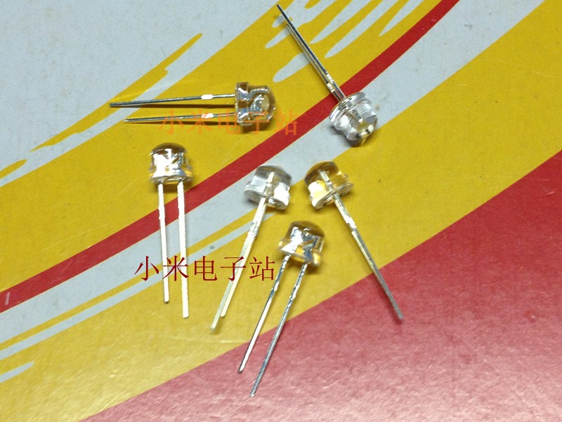 Pack of 50 F5 5mm bright straw hat lamp light-emitting diode LED white hair white red yellow green blue