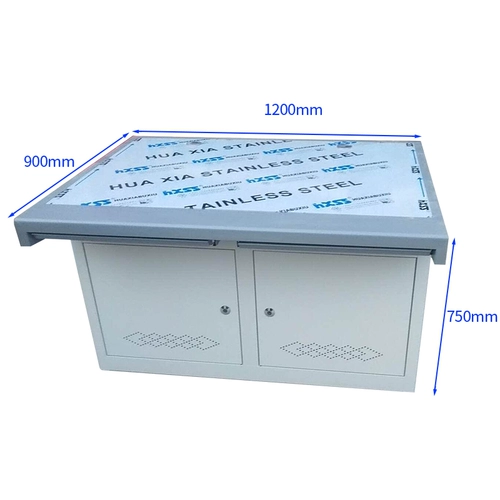 Рабочий стол на рабочем столе из нержавеющей стали с двумя единоличными двойными мониторингом платформы для мониторинга телевизионных настенных шкафов для принесения счетов