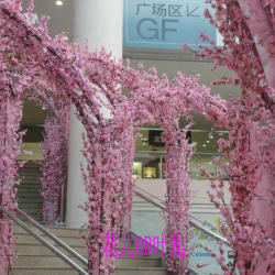 Simulated Peach Blossom Branch, Fake Flower, Living Room Wintersweet Single Plastic Flower, Wedding Interior Decoration Tree, Floor-Standing Flower Arrangement