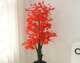 Simulated Red Maple Tree, Fake Red Maple Leaf Tree, Simulated Plant, Fake Tree, Large Green Plant Bonsai, Plastic Fake Flower Decoration, Living Room