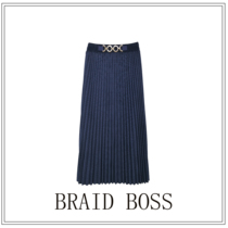 (Braid bosss home) chain pleated skirt 105