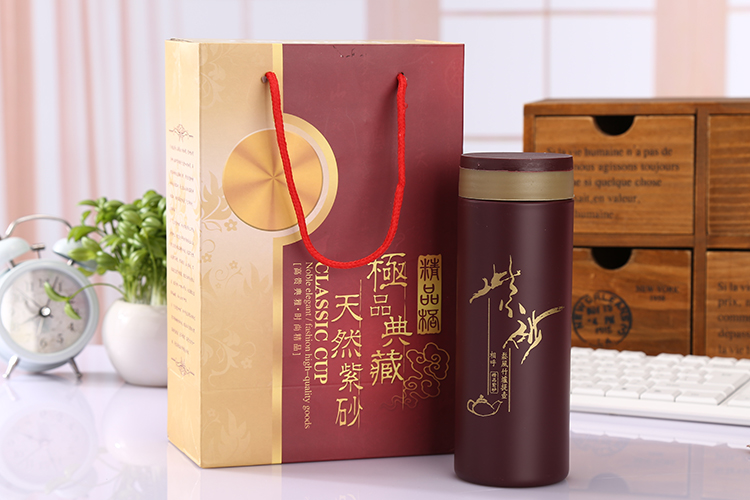 Ly cát làm giàu màu tím ly cốc chân không bằng thép không gỉ sẽ được bán kỷ niệm cốc trà mở quà tặng cốc quảng cáo tùy chỉnh có thể in bình giữ nhiệt
