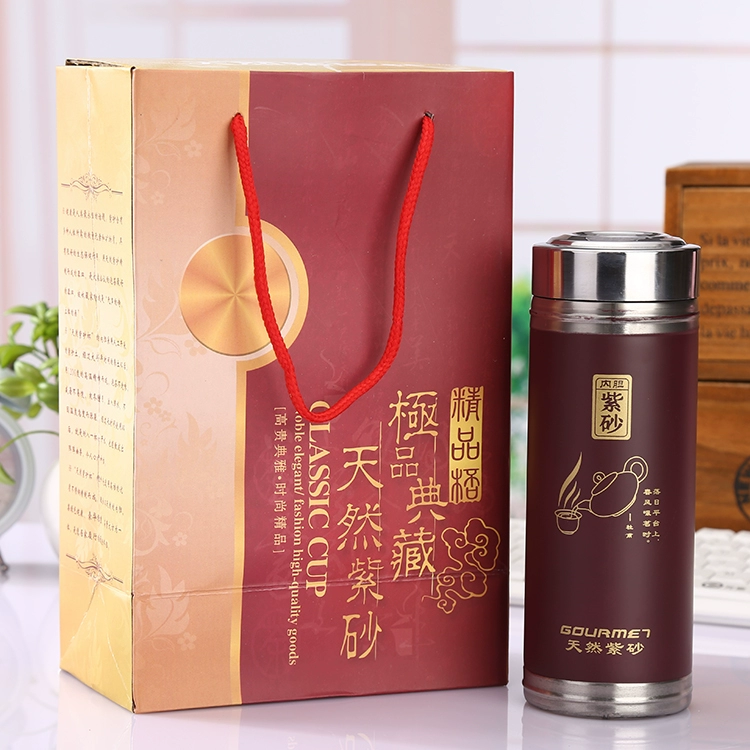 Ly cát làm giàu màu tím ly cốc chân không bằng thép không gỉ sẽ được bán kỷ niệm cốc trà mở quà tặng cốc quảng cáo tùy chỉnh có thể in bình giữ nhiệt giá rẻ