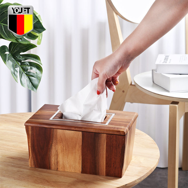 YOULET EU STYLE SOLID WOOD PAPER TOWELS BOX TOILET PAPER BOX RETRO CHINESE STYLE HOME LIVING ROOM CREATIVE WOOD PAPER TOWELS