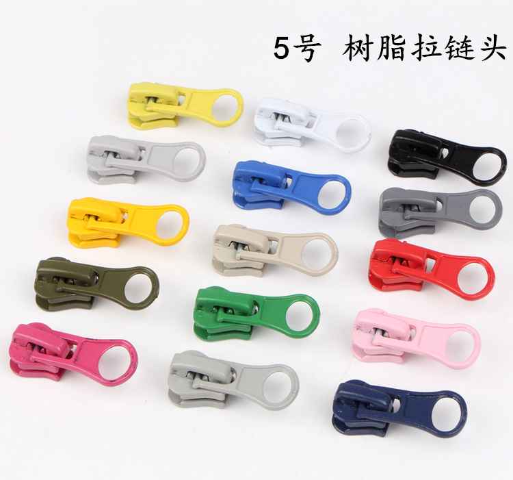 No. 5 resin multicolored pull-up head tent pull-head luggage dress Leather Necklace Head Jacket Jacket jacket Jacket Jacket head