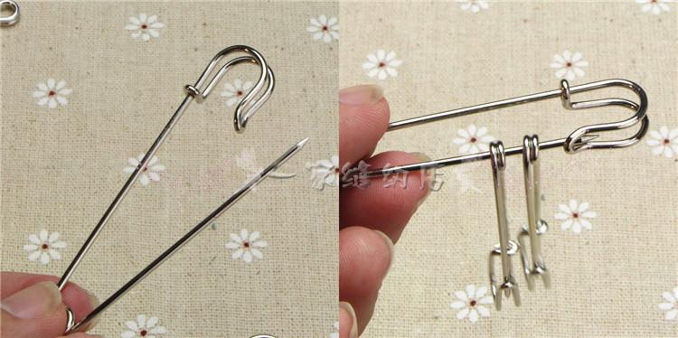 Tay làm lớn pin khăn choàng len khóa đơn giản lớn pin an toàn pin trâm pin lớn pin trang trí dày pin ghim băng cài áo