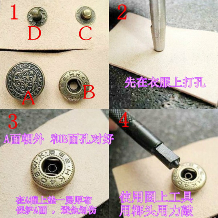 dụng cụ cầm tay Tự làm bằng tay Sihetun mắt trích hơi đinh tán chụp nút công cụ xỏ công cụ cài đặt miễn phí vận chuyển - Công cụ & vật liệu may DIY kéo cắt may chuyên nghiệp