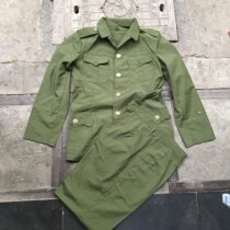 87 confirmation of the 87 style military green summer Changfu is a small west dress collar old military training clothes in summer