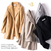 Áo choàng nữ thần nhiệt đới Wild 18 Winter Lapel Long Wool