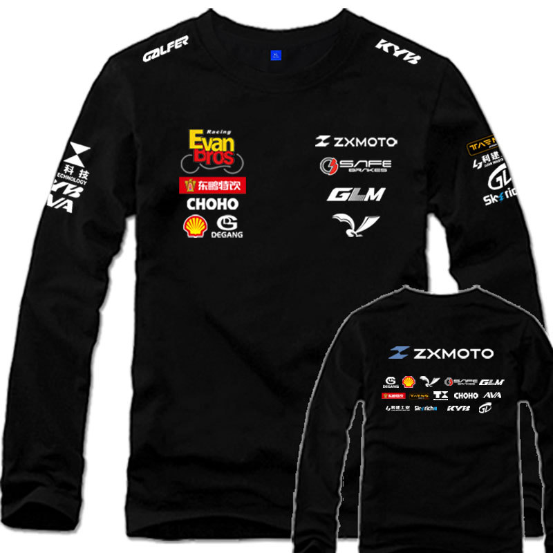 Zxmoto Zhang Xue Motorcycle Clothing Wsbk Event Store Staff Uniform Pure Cotton Long-Sleeve T-Shirt Team Uniform