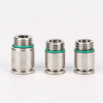 304 stainless steel POC8-02 hexagon socket external thread straight through 6-01 pneumatic air pipe quick plug connector POC10-03