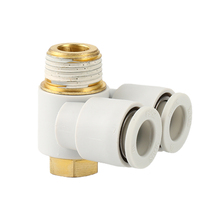 Double head tube outer hexagon with threaded three-way quick plug connector KQ2Z04-M5 06-01S 08-02S 10-03S