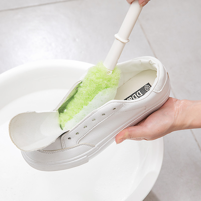 Japan Imports Sanko Wonder Shoe Brushed Long Handle Soft Hair Not Hurt Shoe Brushed Suede Cleaning Brush No Cleanser.