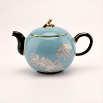 Yongfeng Source Madame Porcelain Ink Peony 2 Head 180ML Ceramic Gongfu Tea Accessories Teapot