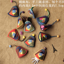 Cute girl key bag Yunnan characteristic cartoon car key bag small pendant exquisite gift fabric key set