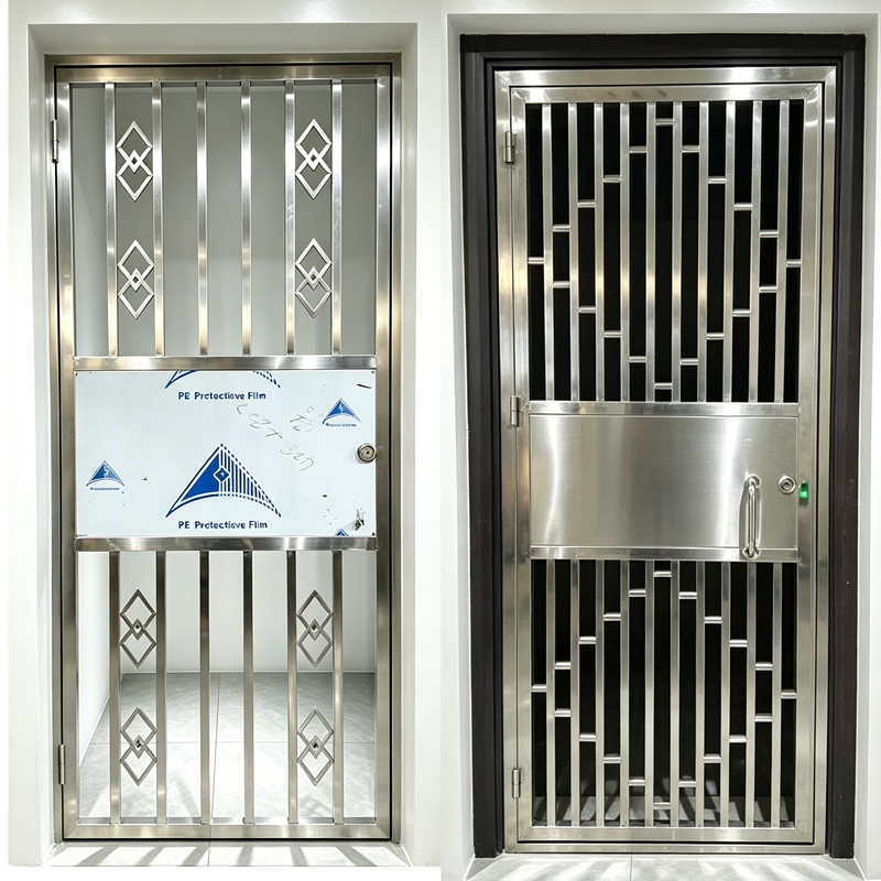 Stainless Steel Door, Ventilation Door, Hollow Door, Self-Installation Simple Door, Flat Opening Door, Louvered Stainless Steel 201 304 Breathable Door