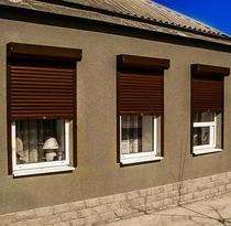 European roller shutter window Foshan aluminum alloy door Balcony roll gate Glass security door Stainless steel door pull gate