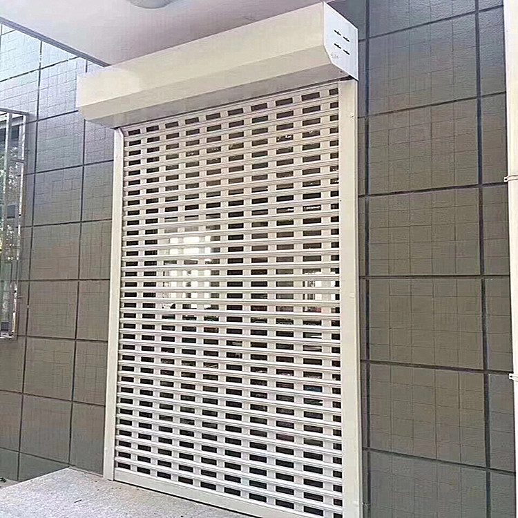 Aluminum Alloy Roll Gate Automatic Electric Car Garage Door Balcony Roll door stainless steel into the sliding door Foshan pull brake