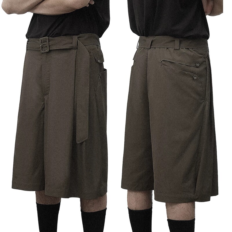 Universal Basic Five-Point Pants, Lightweight Mid-Length Pants with Double Pleats, Minimalist Deconstructed Designer Brand Instmod12Cs9 Universal Basic Five-Point Pants, Lightweight Mid-Length Pants with Double Pleats, Minimalist Deconstructed Designer Brand Instmod12Cs9