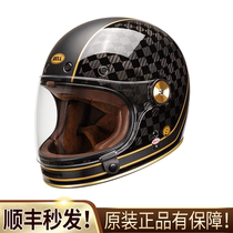 Bell Retro Casque Harley Casque de sécurité Moto révélé Casque intégral en Fiber de Carbone Casque de sécurité dhiver pour Hommes et Femmes Toutes Saisons