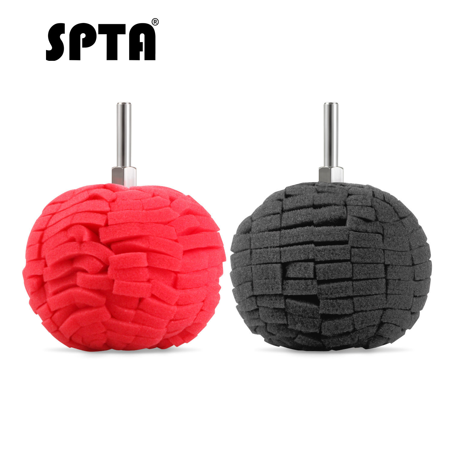 SPTA wheel rim polishing sponge Waxing polishing disc Tapered sponge ball Car beauty sponge Dead angle polishing