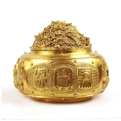 Xuanyou Five Road God of Wealth Bronze Cornucopia Pins, Living Room Copper Fengshui Opening Gifts Large