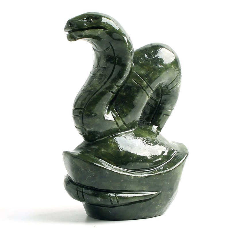 Suyu South Jade Python Python Zodiac Jade Snake Swing Piece Yellow Jade Gold Serpentine Stone Carving Craft Gift Pendulum Decoration