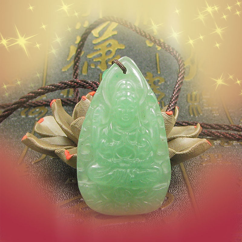 Xuanyou duosheng Xiao's patron saint of the Buddha's life Buddha Kuanyin Guanyin Bodhisattva Dongling jade pendant