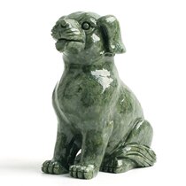 Xuanyounan jade dog ornaments Golden Dog stone carving crafts Topaz zodiac Jade Dog ornaments