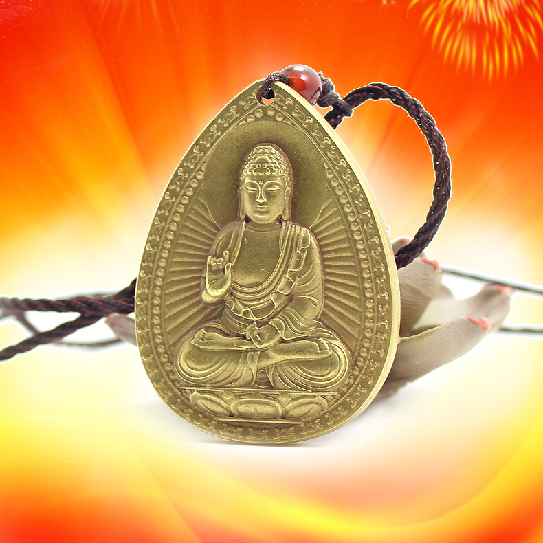 Xuanyou duosheng Xiao's patron saint of sheep's life The female bronze is a big day such as a bodhisattva pendant male