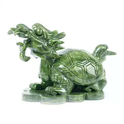 Xuanyou Nan Jade Dragon Tortoise Ornament Turtle Gold Turtle Craft Jewelry Mother and Child Jade Tortoise Stone Carving Longevity Turtle